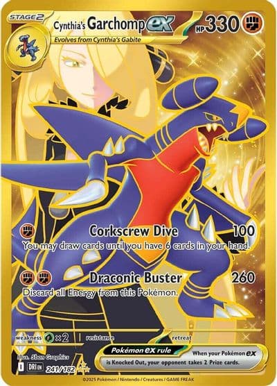 Cynthia's Garchomp ex SV10: Destined Rivals Pokemon card