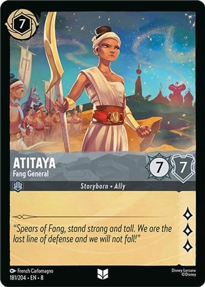 Atitaya Fang General Reign of Jafar Lorcana card