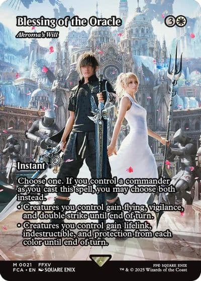 Blessing of the Oracle Akromas Will Showcase FINAL FANTASY: Through the Ages Magic card