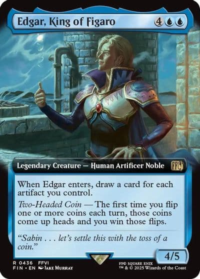 Edgar King of Figaro Extended Art FINAL FANTASY Magic card