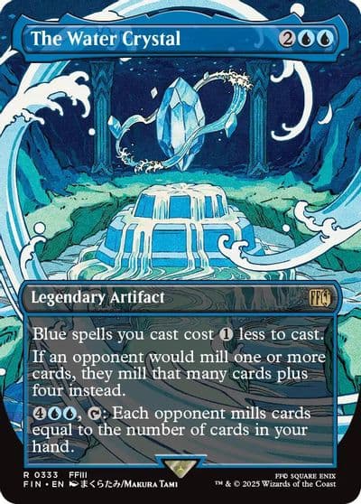 The Water Crystal Borderless FINAL FANTASY Magic card