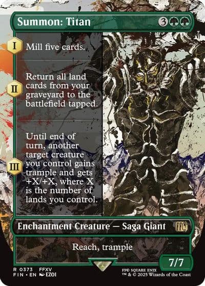 Summon Titan Borderless FINAL FANTASY Magic card