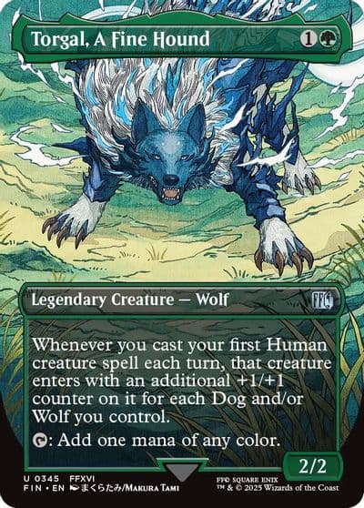 Torgal A Fine Hound Borderless FINAL FANTASY Magic card