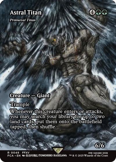 Astral Titan Primeval Titan Showcase FINAL FANTASY: Through the Ages Magic card