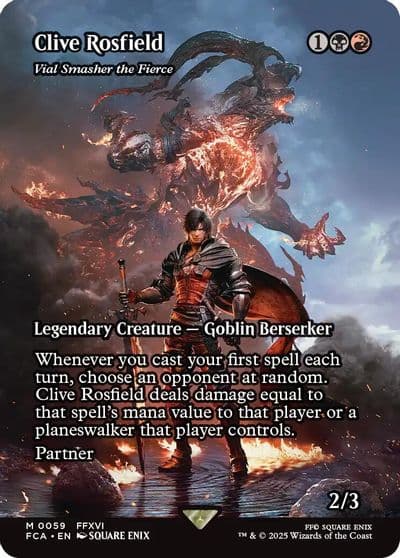 Clive Rosfield Vial Smasher the Fierce Showcase FINAL FANTASY: Through the Ages Magic card