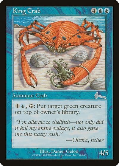 King Crab Urza's Legacy Magic card