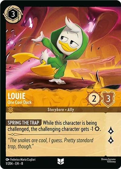 Louie One Cool Duck Foil Reign of Jafar Lorcana card