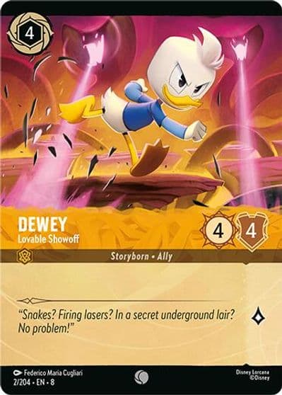 Dewey Lovable Showoff Foil Reign of Jafar Lorcana card