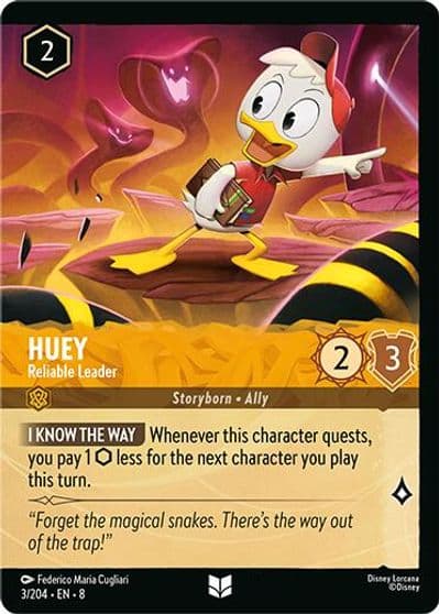 Huey Reliable Leader Foil Reign of Jafar Lorcana card