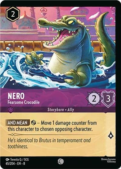 Nero Fearsome Crocodile Foil Reign of Jafar Lorcana card
