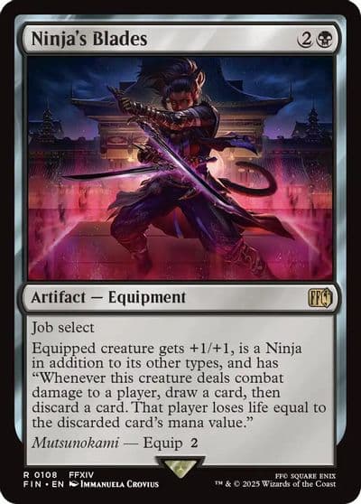 Ninjas Blades FINAL FANTASY Magic card