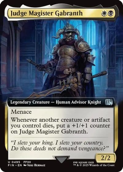Judge Magister Gabranth Extended Art FINAL FANTASY Magic card
