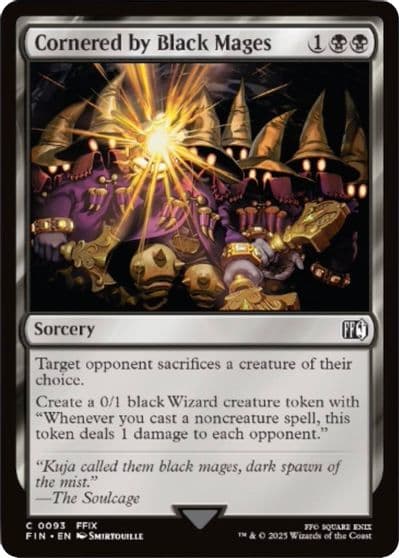 Cornered by Black Mages FINAL FANTASY Magic card