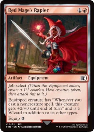 Red Mages Rapier FINAL FANTASY Magic card
