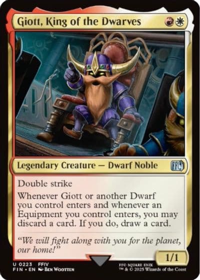 Giott King of the Dwarves FINAL FANTASY Magic card