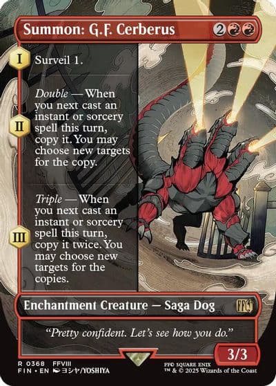 Summon GF Cerberus Borderless FINAL FANTASY Magic card