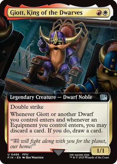 Giott King of the Dwarves Extended Art FINAL FANTASY Magic card