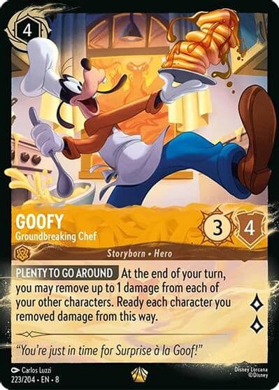 Goofy Groundbreaking Chef 223 204 Illumineer's Quest: Palace Heist Lorcana card