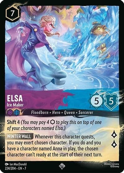 Elsa Ice Maker 224 204 Illumineer's Quest: Palace Heist Lorcana card