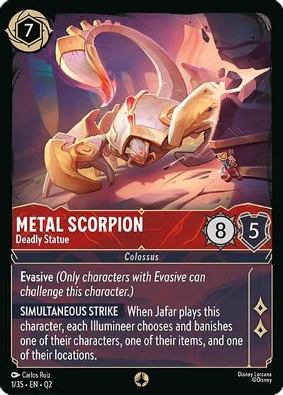 Metal Scorpion Deadly Statue Illumineer's Quest: Palace Heist Lorcana card
