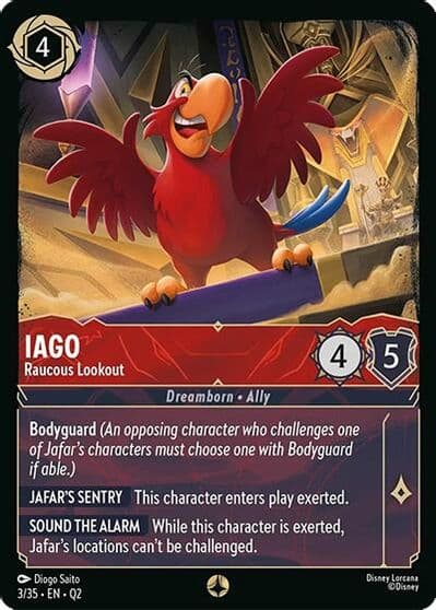Iago Raucous Lookout Illumineer's Quest: Palace Heist Lorcana card