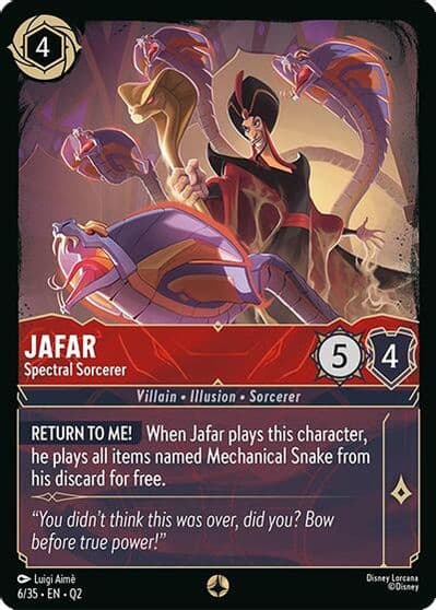 Jafar Spectral Sorcerer Illumineer's Quest: Palace Heist Lorcana card