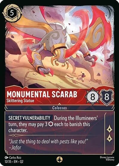 Monumental Scarab Skittering Statue Illumineer's Quest: Palace Heist Lorcana card