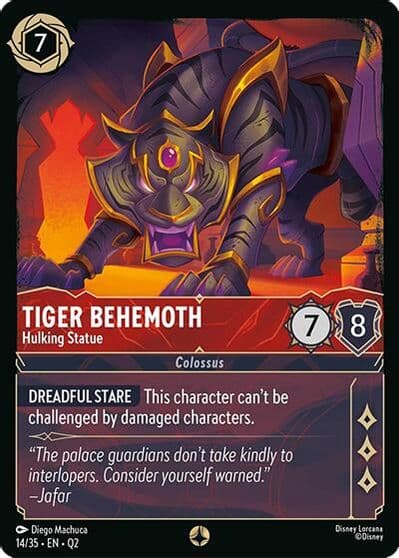 Tiger Behemoth Hulking Statue Illumineer's Quest: Palace Heist Lorcana card