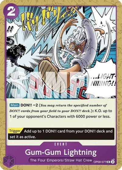 Gum Gum Lightning Reprint Starter Deck 26: PURPLE/BLACK Monkey.D.Luffy One Piece card