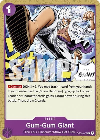 Gum Gum Giant Reprint Starter Deck 26: PURPLE/BLACK Monkey.D.Luffy One Piece card