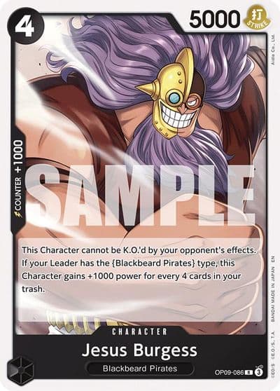 Jesus Burgess Reprint Starter Deck 27: BLACK Marshall.D.Teach One Piece card