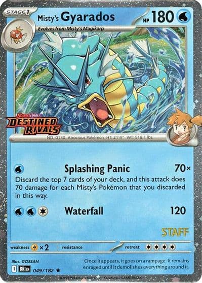 Misty's Gyarados (Prerelease) [Staff] Miscellaneous Cards & Products Pokemon card
