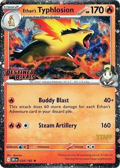 Ethan's Typhlosion (Prerelease) [Staff] Miscellaneous Cards & Products Pokemon card