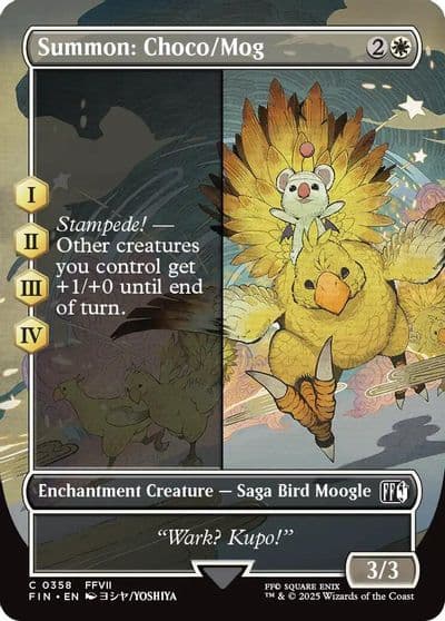 Summon Choco Mog Borderless FINAL FANTASY Magic card