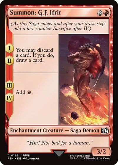 Summon GF Ifrit FINAL FANTASY Magic card