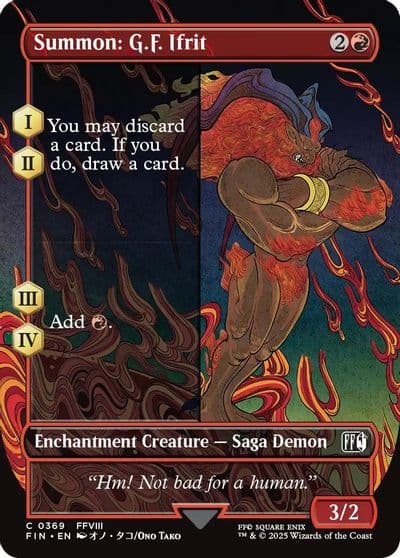 Summon GF Ifrit Borderless FINAL FANTASY Magic card