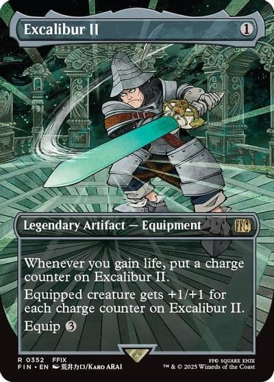 Excalibur II Borderless FINAL FANTASY Magic card