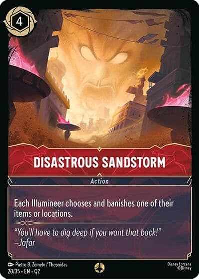 Disastrous Sandstorm Illumineer's Quest: Palace Heist Lorcana card