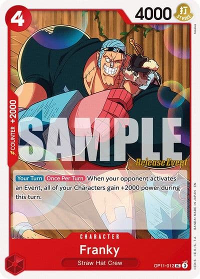 Franky A Fist of Divine Speed Release Event Cards One Piece card