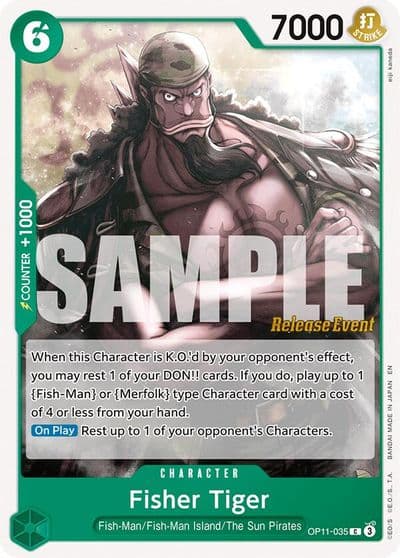 Fisher Tiger A Fist of Divine Speed Release Event Cards One Piece card