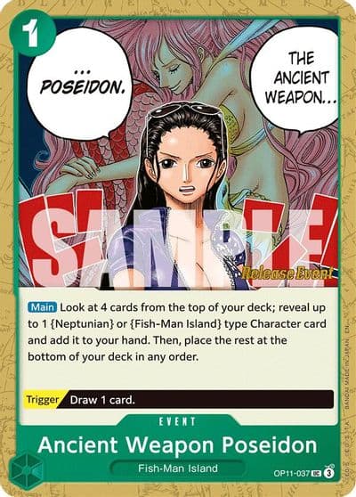 Ancient Weapon Poseidon A Fist of Divine Speed Release Event Cards One Piece card