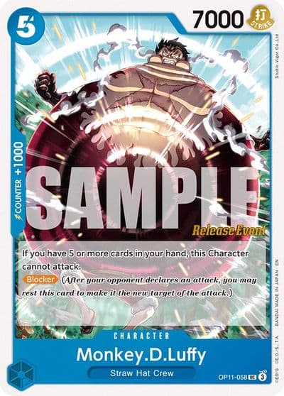 MonkeyDLuffy 058 A Fist of Divine Speed Release Event Cards One Piece card