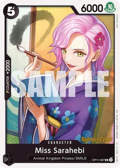 Miss Sarahebi A Fist of Divine Speed Release Event Cards One Piece card