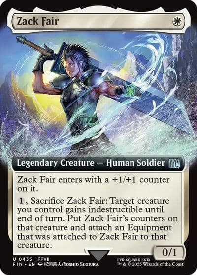 Zack Fair Extended Art FINAL FANTASY Magic card
