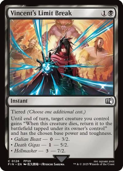 Vincents Limit Break FINAL FANTASY Magic card