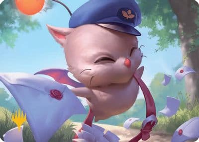 Delivery Moogle Art Card Gold Stamped Planeswalker Symbol Art Series: FINAL FANTASY Magic card