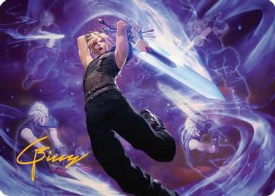 Clouds Limit Break Art Card Gold Stamped Signature Art Series: FINAL FANTASY Magic card