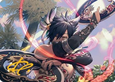 Dancers Chakrams Art Card Gold Stamped Signature Art Series: FINAL FANTASY Magic card