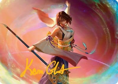 Yuna Grand Summoner Art Card Gold Stamped Signature Art Series: FINAL FANTASY Magic card
