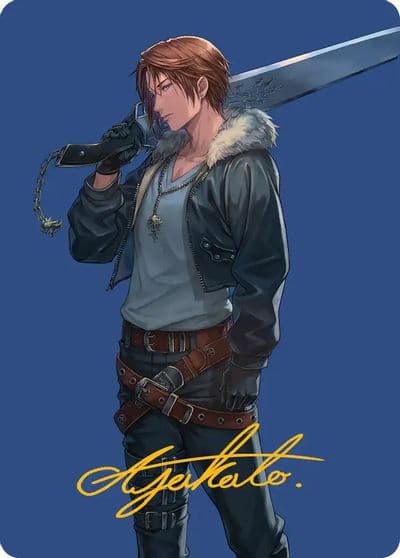 Squall SeeD Mercenary Art Card Gold Stamped Signature Art Series: FINAL FANTASY Magic card